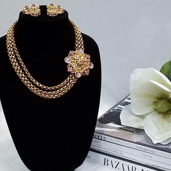 Vintage Jewelry - Vintage Barrera for Avon necklace & earrings set